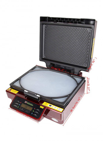 3D Vacuum Heat Press Machine Red/Black