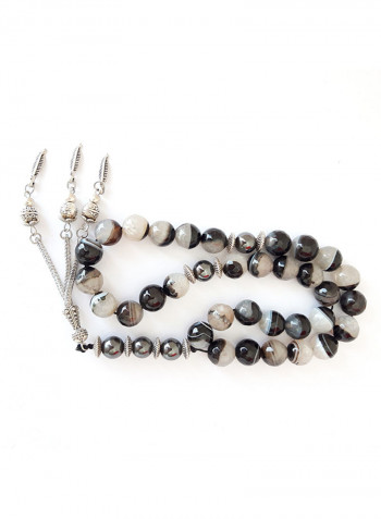 Gift Tasbih Natural Alaska genuine agate stones for men 12mm healing power stones Prayer Beads Rosary