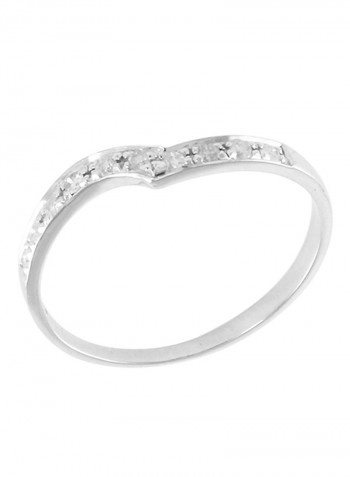 18K Gold Genuine Diamonds Twisted Eternity Band Ring 0.1 Carat