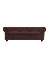 3-Seater Ingles Sofa Brown 94x200x83centimeter