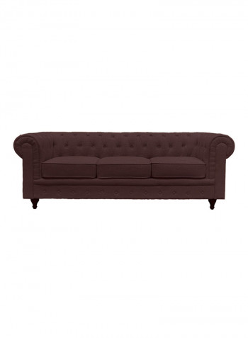3-Seater Ingles Sofa Brown 94x200x83centimeter