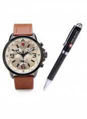 Men's Analog Watch and Pen Set W S6-4224.30.002