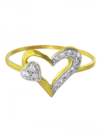 18 Karat Diamonds Big Heart Holds Ring