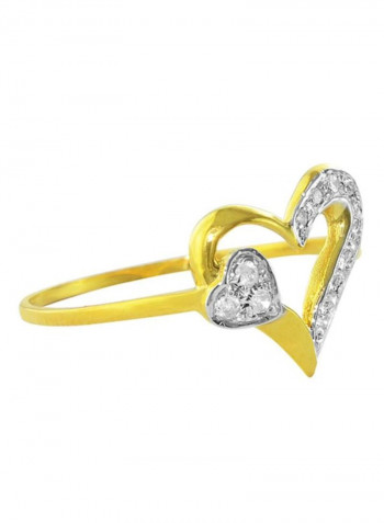 18 Karat Diamonds Big Heart Holds Ring