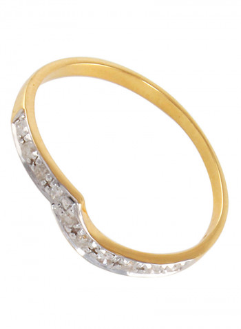 18 Karat Gold 0.1 Carat Diamonds Eternity Band Ring