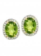 18 Karat Gold Genuine Oval Cut Peridot Genuine Diamonds Earrings reviews 18 Karat Gold Genuine Oval Cut Peridot Genuine Diamonds Earrings