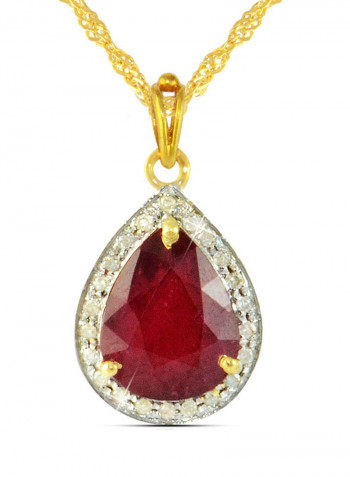 18K Gold Genuine Diamonds Necklace 0.12 Carat