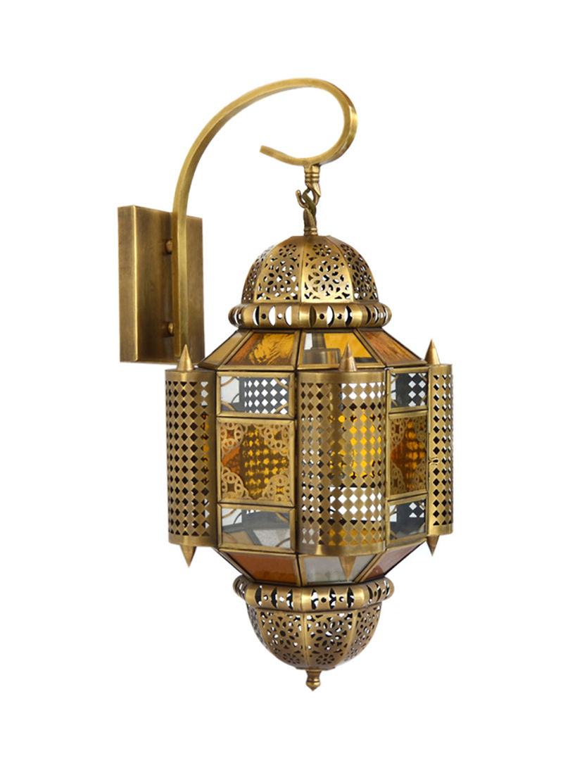 Indoor Arabic Wall Light Gold 28x56centimeter