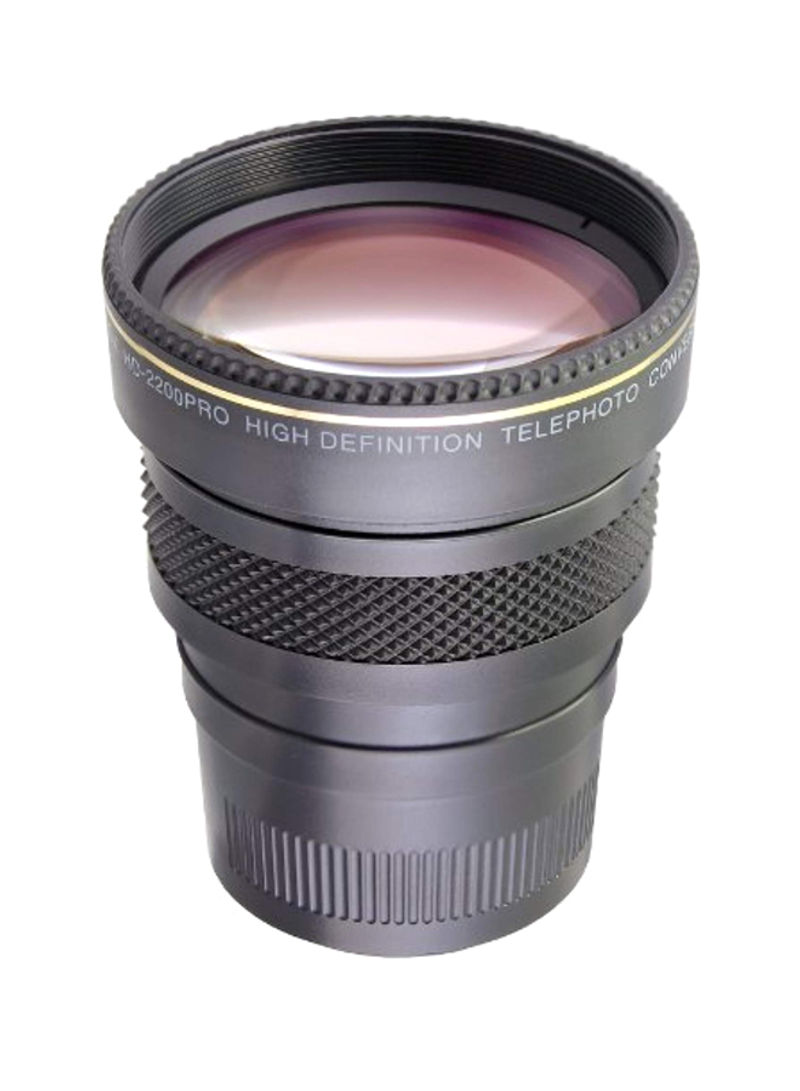 High Definition Telephoto Lens With Adapter Rings Grey