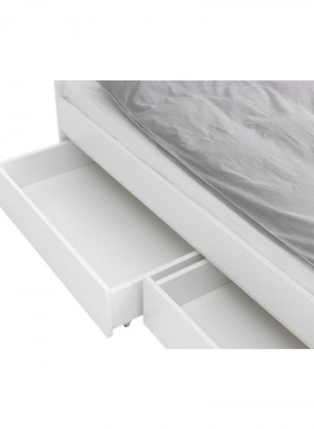 Bed Frame LIMFJORDEN White 208x21x83cm