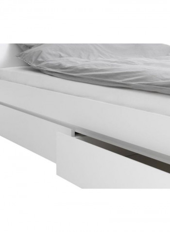 Bed Frame LIMFJORDEN White 208x21x83cm