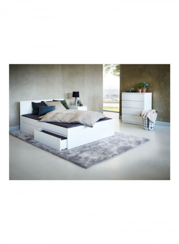Bed Frame LIMFJORDEN White 208x21x83cm