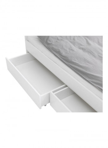 Bed Frame LIMFJORDEN White 208x21x83cm