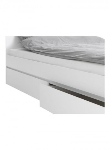 Bed Frame LIMFJORDEN White 208x21x83cm