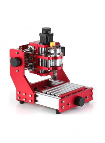 Electric DIY CNC Engraving Machine Red/Silver/Black 281x281x287.5millimeter
