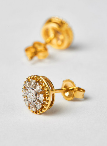 18 Karat Gold Sparkle Earrings