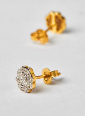 18 Karat Gold Sparkle Earrings