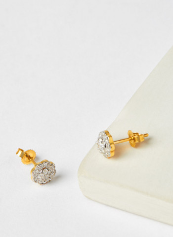 18 Karat Gold Sparkle Earrings