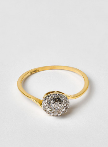 18 Karat Gold Sparkle Ring