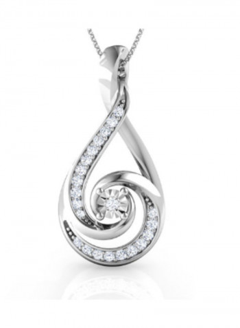 18 Karat White Gold Fiona Diamond Pendant Necklace