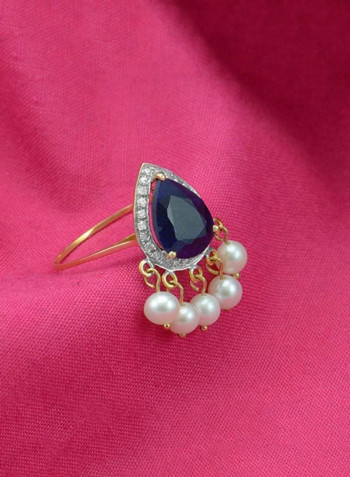 18 Karat Gold Diamonds Royal Indian Sapphire Ring