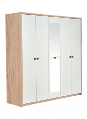 5-Door Wardrobe With Mirror Multicolour 211 x 213 x 60centimeter reviews 5-Door Wardrobe With Mirror Multicolour 211 x 213 x 60centimeter