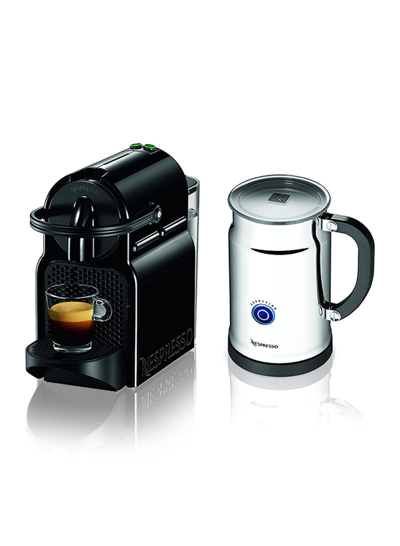 Inissia Coffee Machine with Aeroccino 1260W D040BK+Aeroccino Black