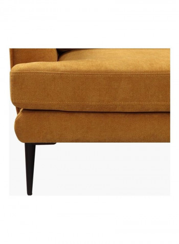 3-Seater Sofa With 2 Cushions Yellow 200 x 85cm