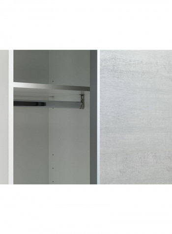 Tarp Wardrobe White/Concrete 151x201centimeter