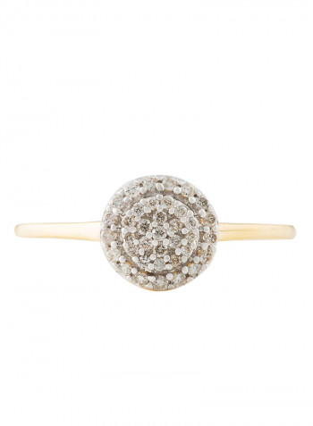 18 Karat Gold 0.14 Carat Diamond PS-Illusion Promise Ring