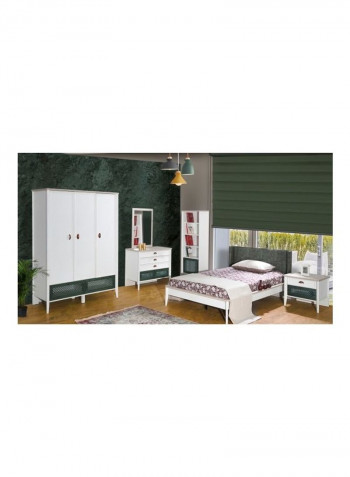 Meknes 3-Door Wardrobe With 2 Drawers White 136x200x68cm