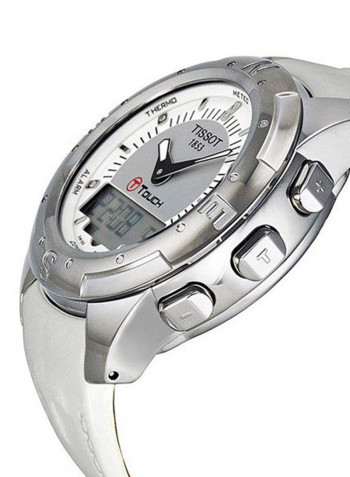 Women's Leather Analog Wrist Watch T047.220.46.086.00