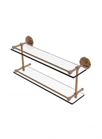 Monte Carlo Double Gallery Rail Glass Shelf Bronze/Clear 22inch