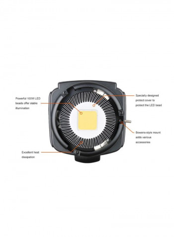 Video Light Bowens Mount Black