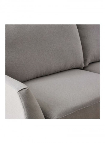 3-Seater Debora Sofa With 2-Cushions Grey 91x87x197cm