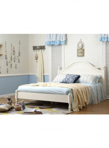 Clovis Queen Bed White 150 x 200cm