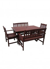Jakati Dining Set Mahogany