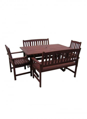 Jakati Dining Set Mahogany