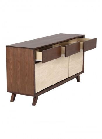 Zenith Side Board Cream/Brown 160x80x45centimeter