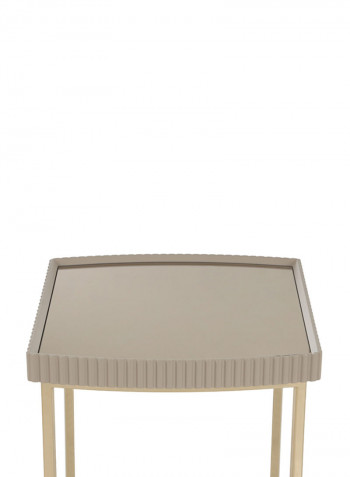 Cyprus End Table Beige/Gold 55x55x59cm