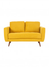 2-Seater Liverpool Sofa Yellow/Brown 145x92x70cm