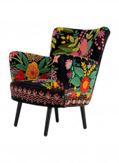 Soft Britney Armchair Black/Pink/Green 77x76x83centimeter