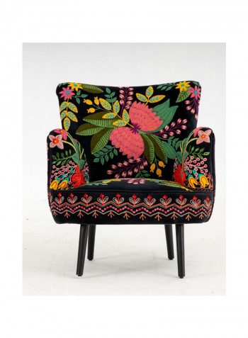 Soft Britney Armchair Black/Pink/Green 77x76x83centimeter