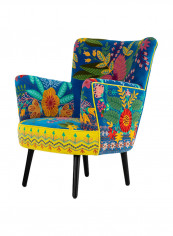 Soft Juviane Armchair Blue/Green/Yellow 77x76x83centimeter