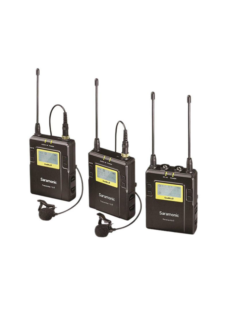 Uwmic9 Wireless Omnidirectional Lavalier Microphone System Black/Yellow
