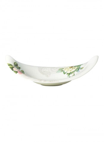 Quinsai Garden Gifts Decorative Centerpiece Bowl White/Beige/Green 485x390x148millimeter