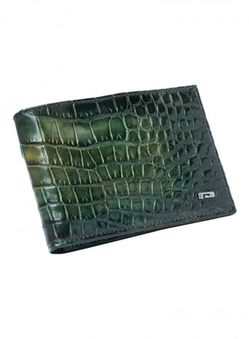 Alligatore Ant Bi-Fold Wallet Green