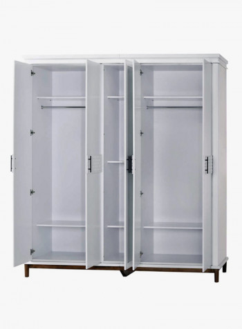 Estilo 5-Door Wardrobe White 140x193x45cm