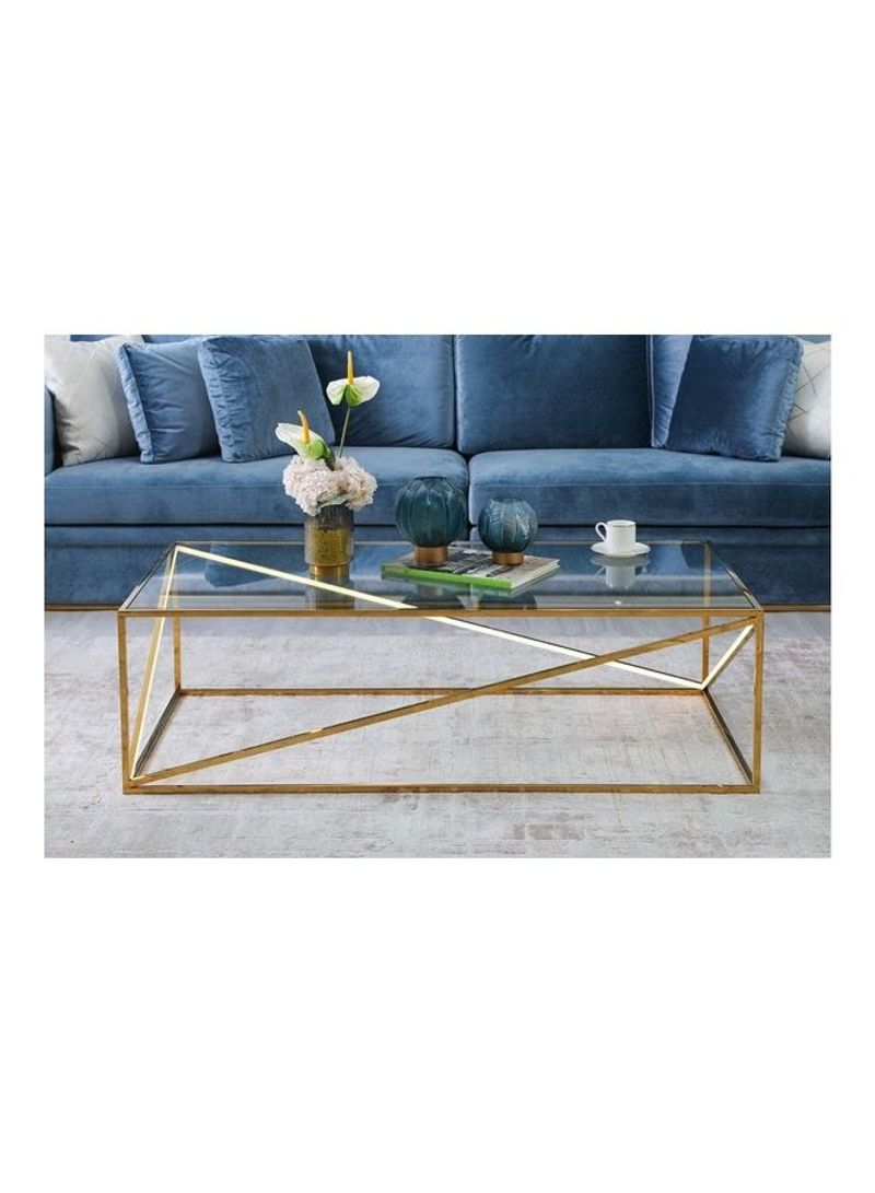 Alphastone Coffee Table Golden/Transparent