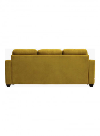 Adalyn 3-Seater Sofa With Double Cushions Yellow 88x216x82cm